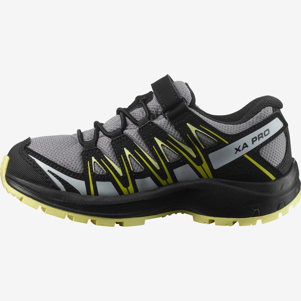 Kids' Salomon XA PRO 3D CSWP K Trail Running Shoes Black | MZAP-85460