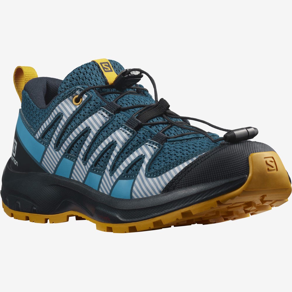 Kids' Salomon XA PRO V8 Trail Running Shoes Blue | RYOA-84630