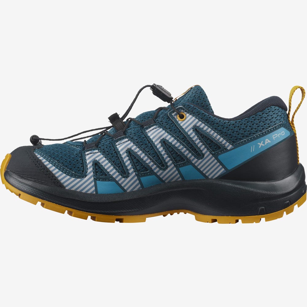 Kids' Salomon XA PRO V8 Trail Running Shoes Blue | RYOA-84630