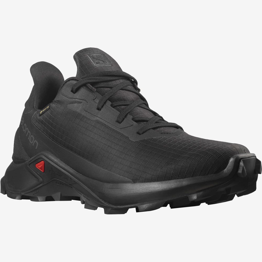 Men's Salomon ALPHACROSS 3 GORE-TEX Trail Running Shoes Black | OWDY-93084