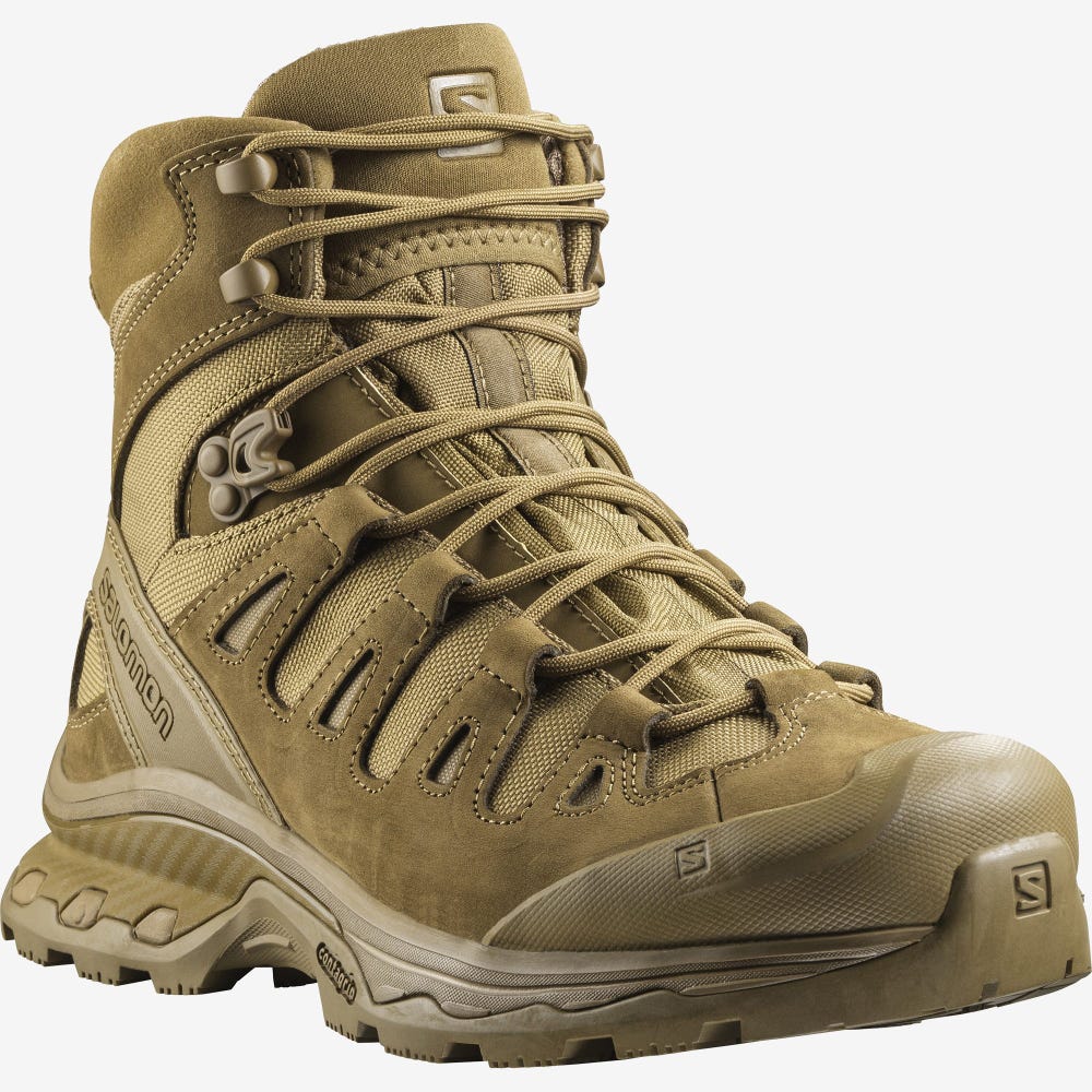 Men's Salomon QUEST 4D FORCES 2 Tactical Boots Brown | TCUA-04321