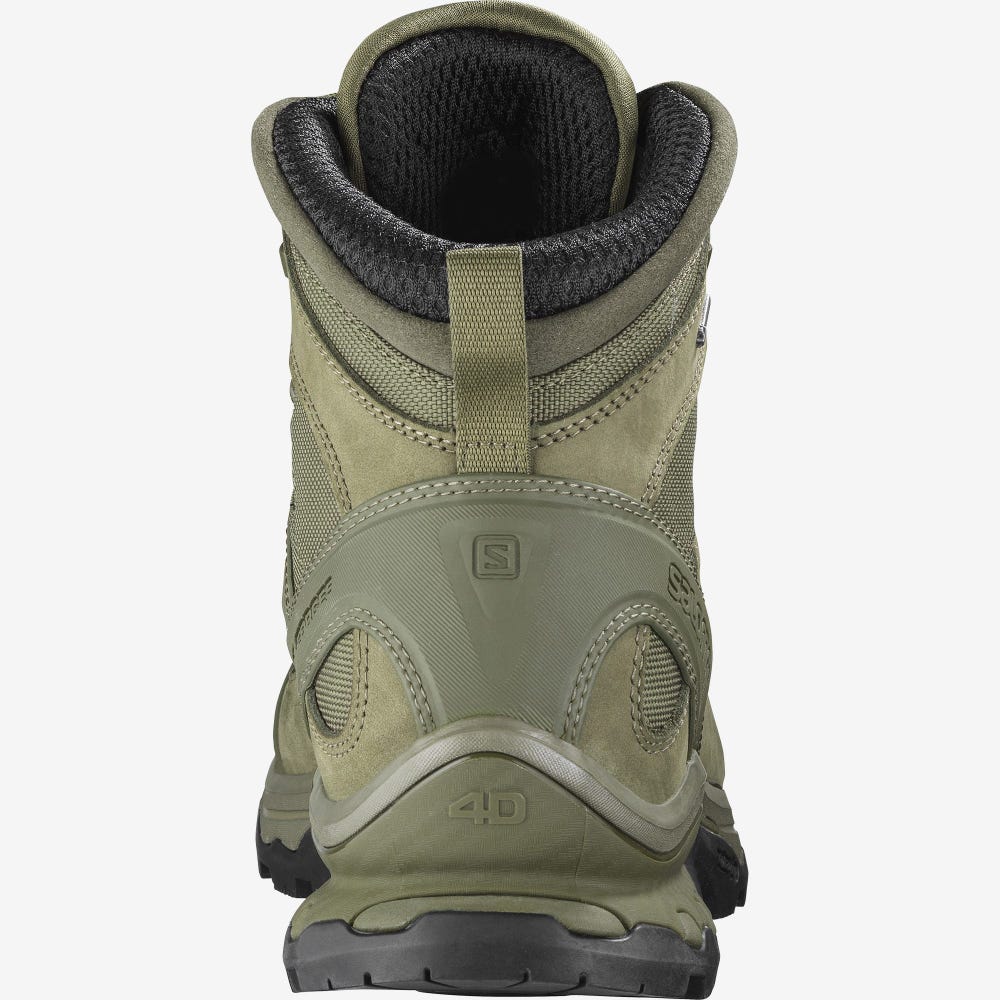 Men's Salomon QUEST 4D GORE-TEX FORCES 2 EN Tactical Boots Green/Black | LTUB-95837