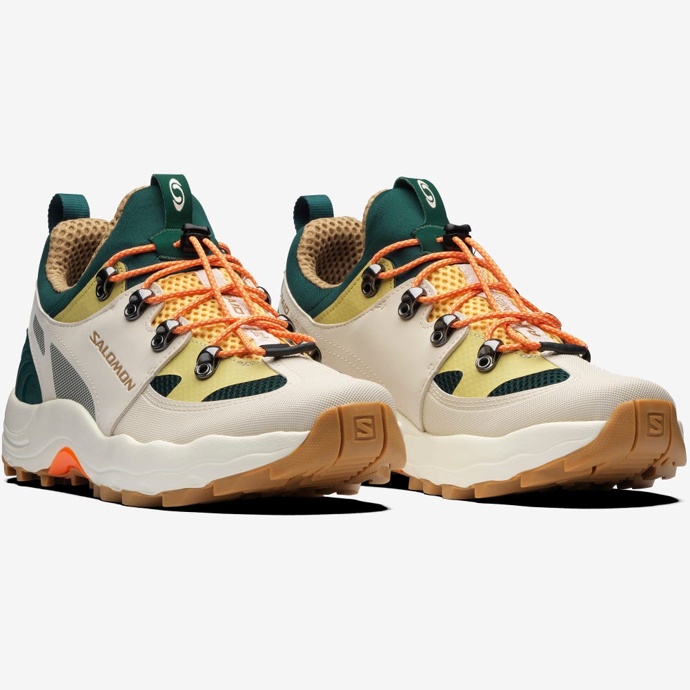 Men's Salomon RAID WIND Sneakers Deep Green/Orange | WEDV-85642