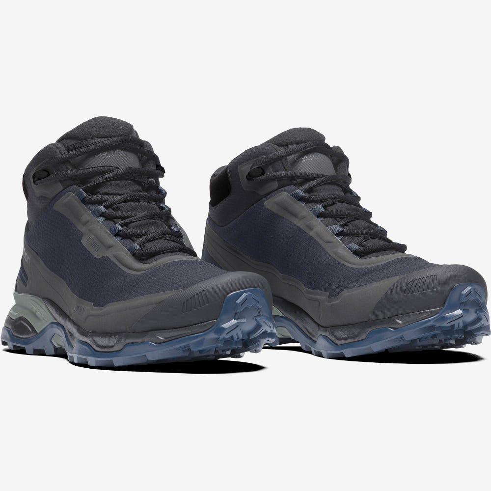 Men's Salomon SHELTER CSWP FOR CARHARTT WIP Sneakers Black/Grey | FGYB-12590