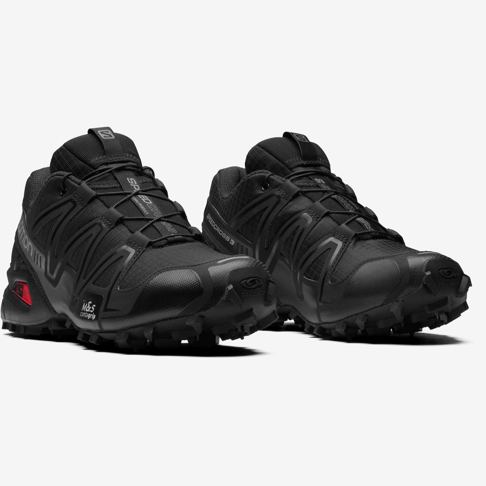 Men's Salomon SPEEDCROSS 3 Sneakers Black | MHFP-19708