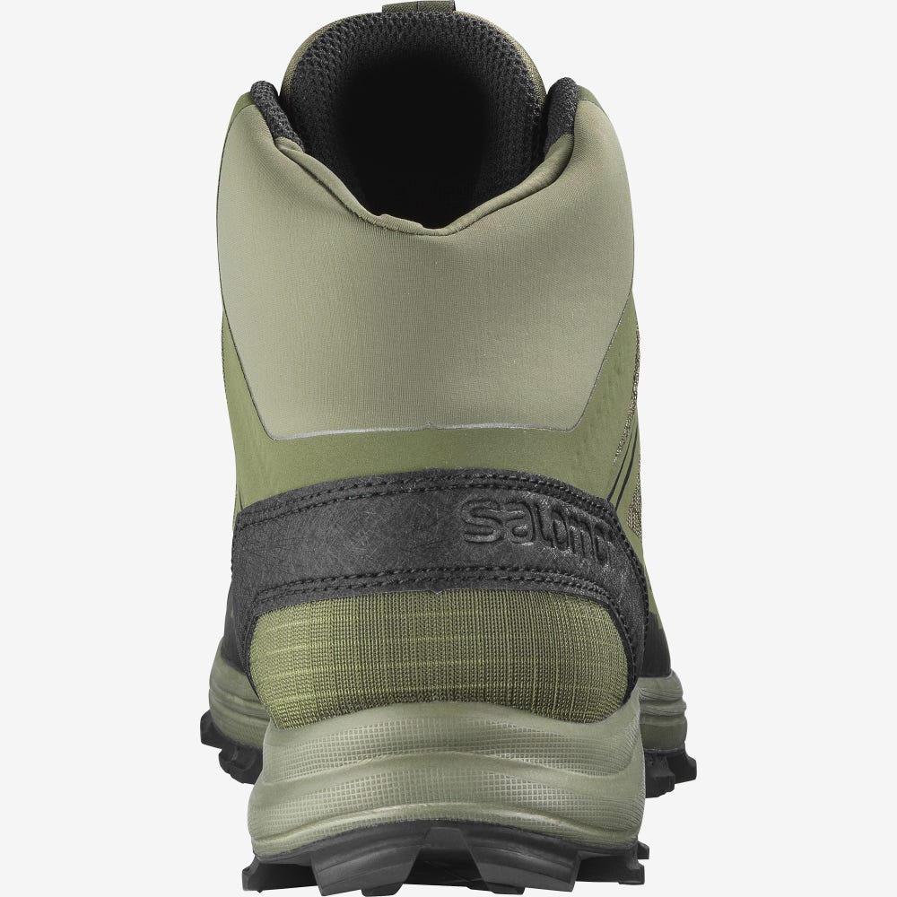 Men's Salomon SPEED ASSAULT Tactical Boots Olive/Black | OVRP-78201