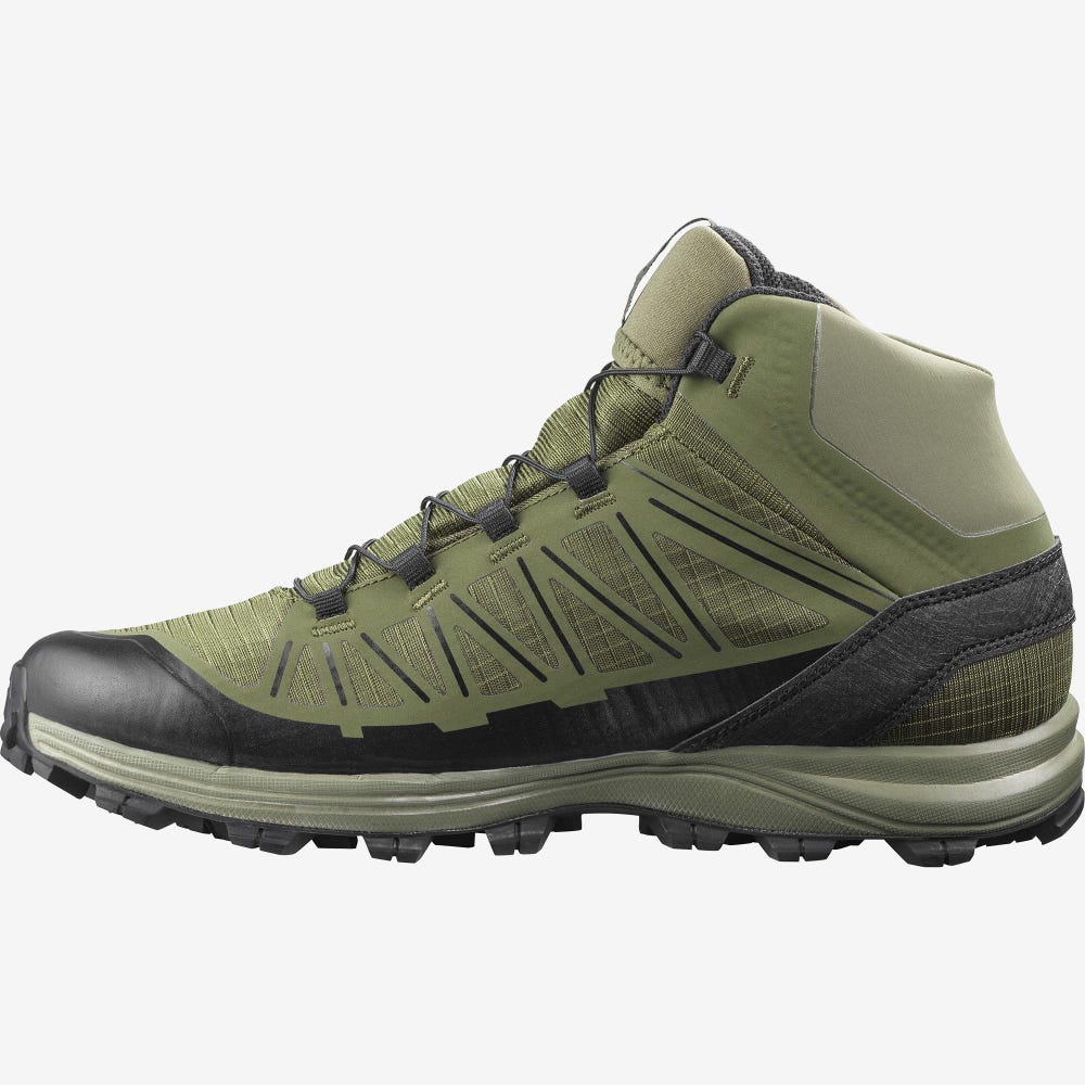 Men's Salomon SPEED ASSAULT Tactical Boots Olive/Black | OVRP-78201