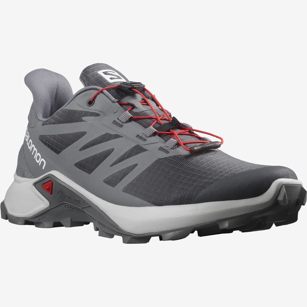 Men's Salomon SUPERCROSS 3 Trail Running Shoes Grey | OKVT-80216