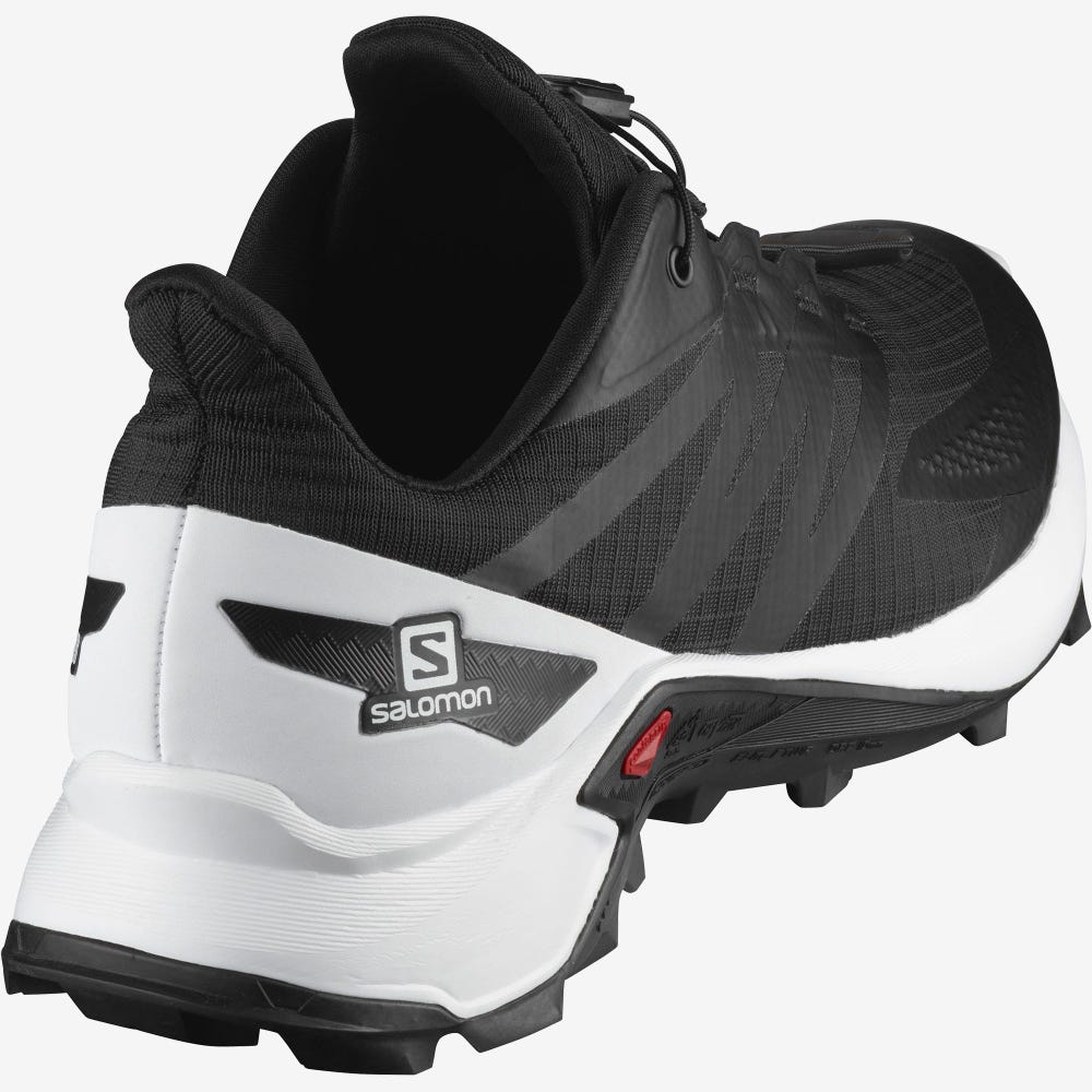 Men's Salomon SUPERCROSS BLAST Trail Running Shoes Black/White/Black | WTYA-53108