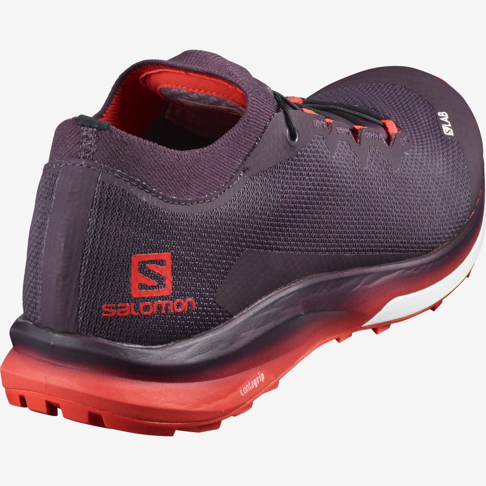 Men's Salomon S/LAB ULTRA 3 Trail Running Shoes Purple/Red | BXDF-10795