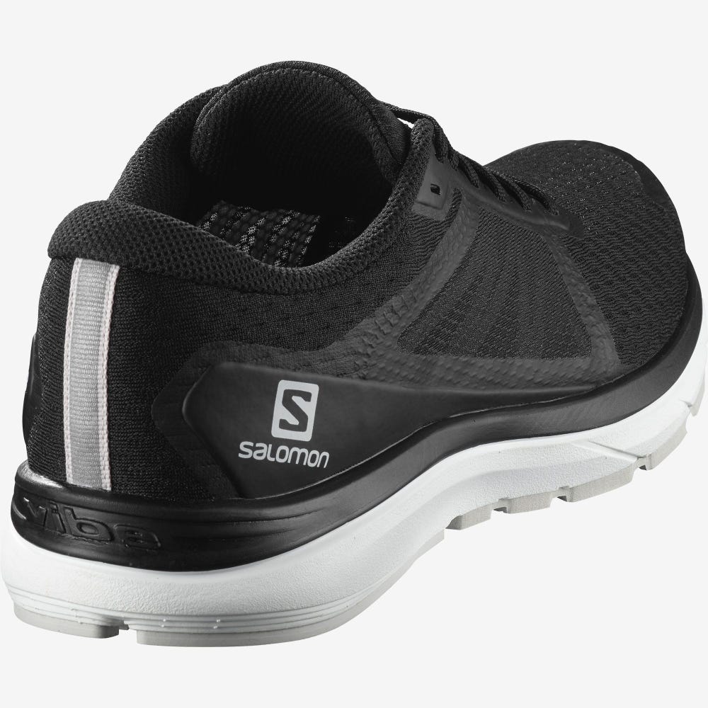 Men's Salomon VECTUR Running Shoes Black/White | LUGY-18257