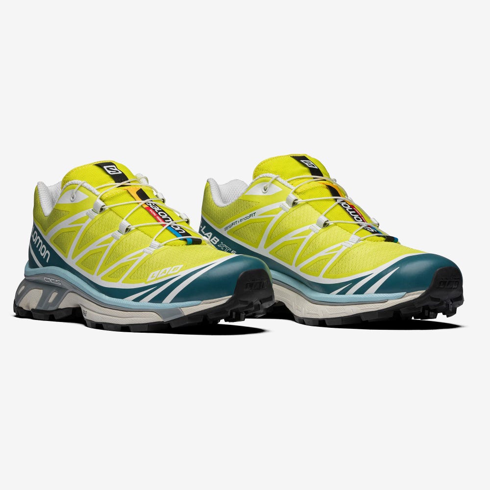 Men's Salomon XT-6 ADVANCED Sneakers Yellow/Blue | HUFJ-23957