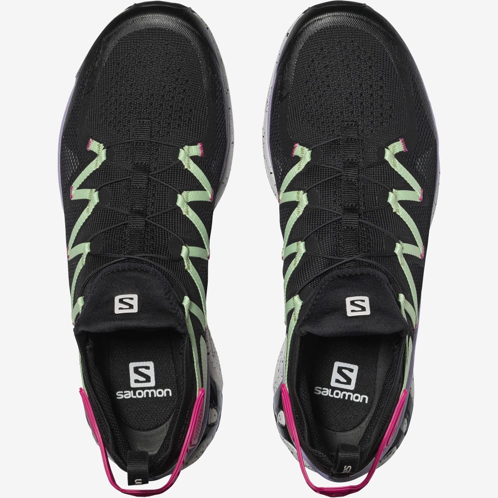 Men's Salomon XT-RUSH Sneakers Black/Green/Pink | RKFP-81075