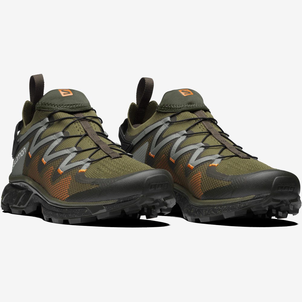 Men's Salomon XT-RUSH Sneakers Olive/Orange | SXDA-39268