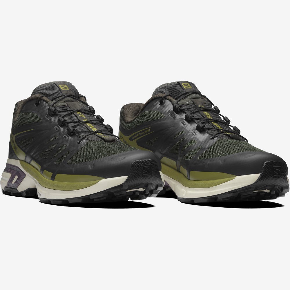 Men's Salomon XT-WINGS 2 Sneakers Olive/Green | GEUN-01384