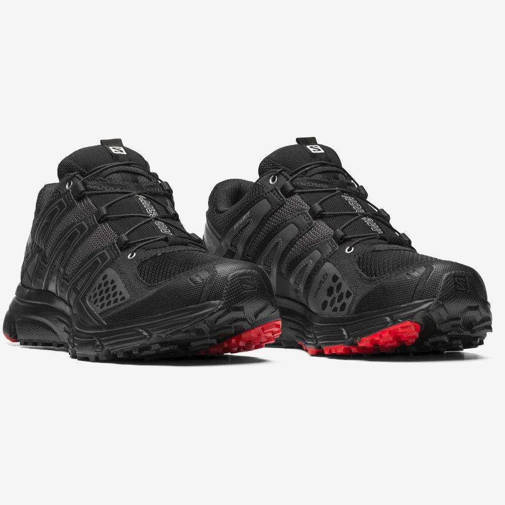 Men's Salomon X-MISSION 3 Sneakers Black/Silver Metal/Red | MVWJ-02719