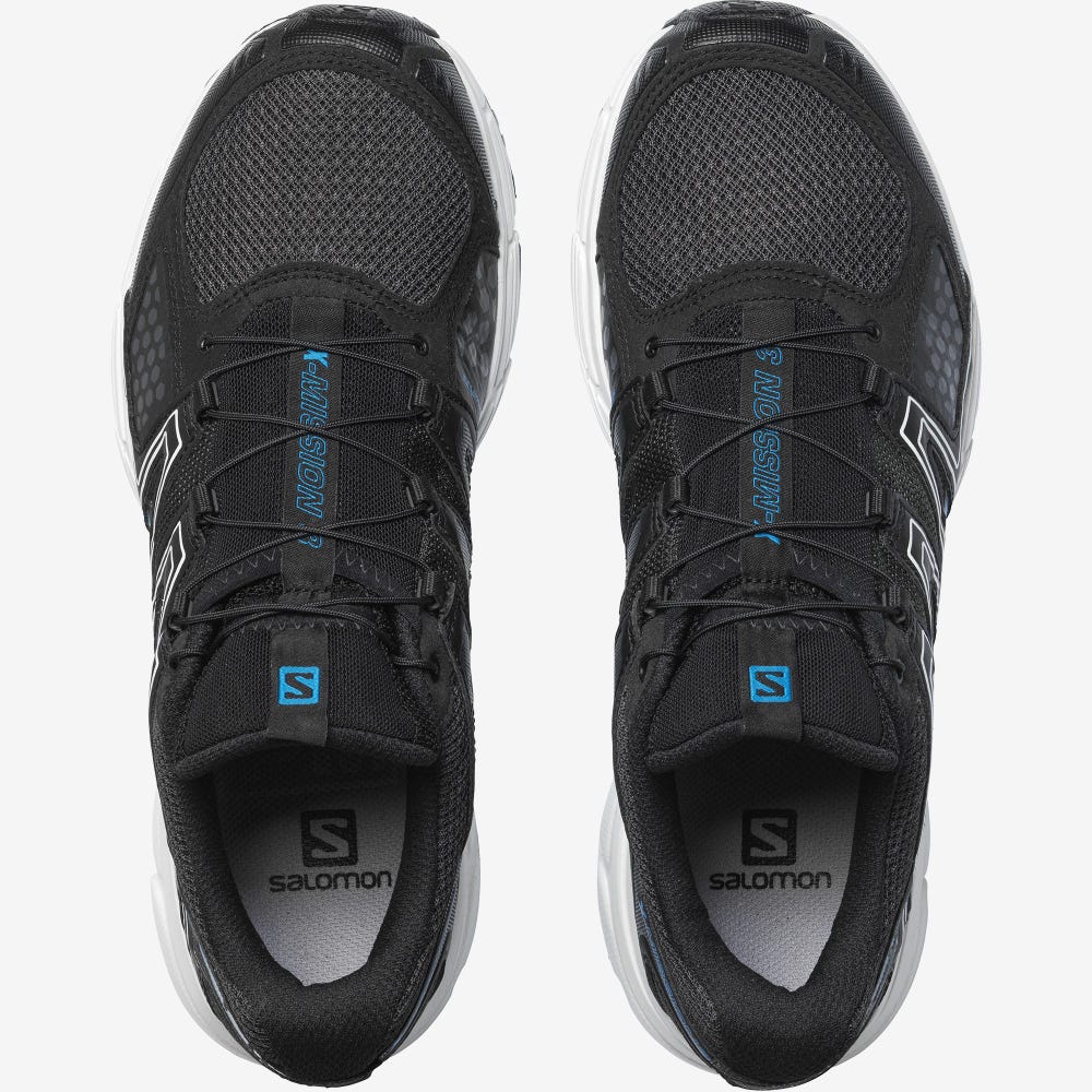 Men's Salomon X-MISSION 3 Sneakers Black/Blue | PEDY-57924