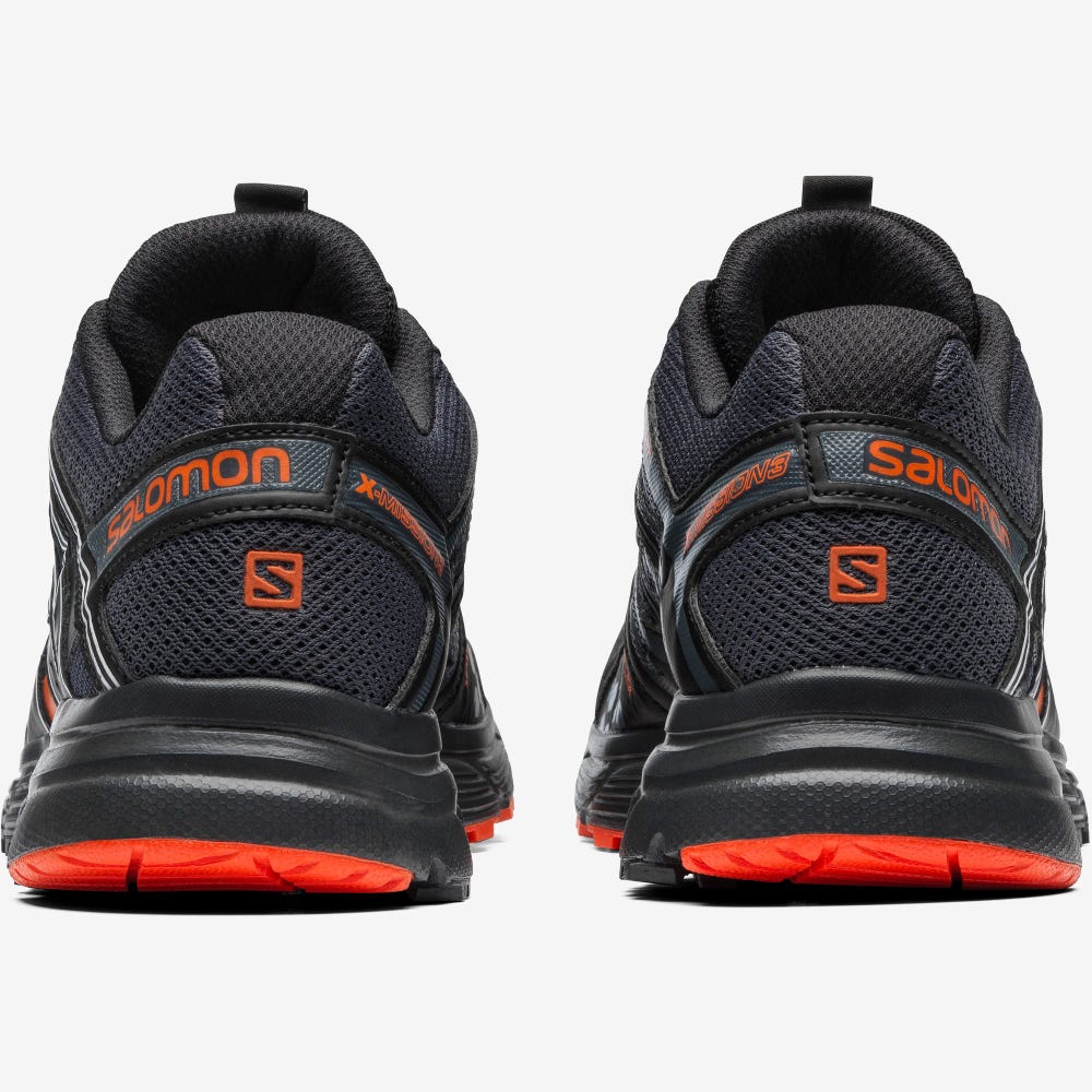 Men's Salomon X-MISSION 3 Sneakers Black/Red Orange | YVMR-71245