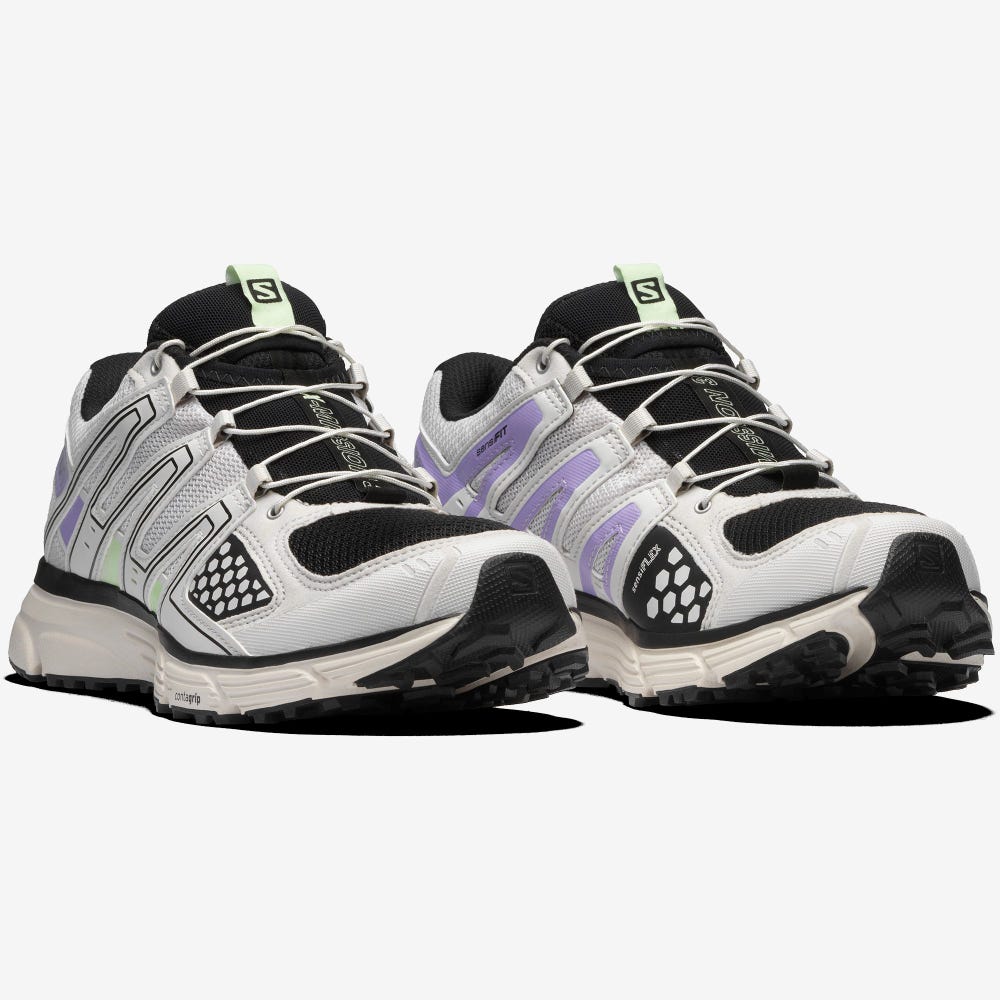 Men's Salomon X-MISSION 3 Sneakers Green/Lavender | SAWD-89206