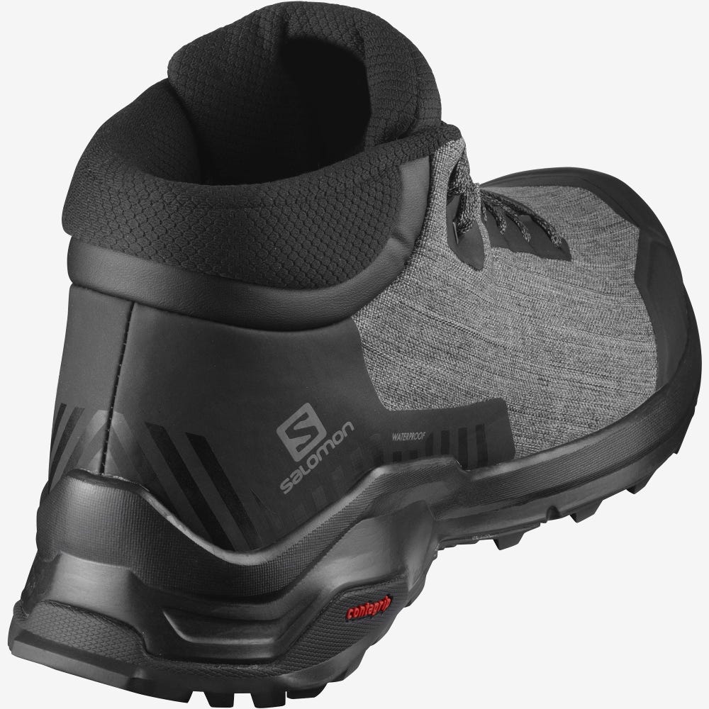 Men's Salomon X REVEAL CHUKKA CLIMASALOMON™ WATERPROOF Winter Boots Black | ZYJL-48679