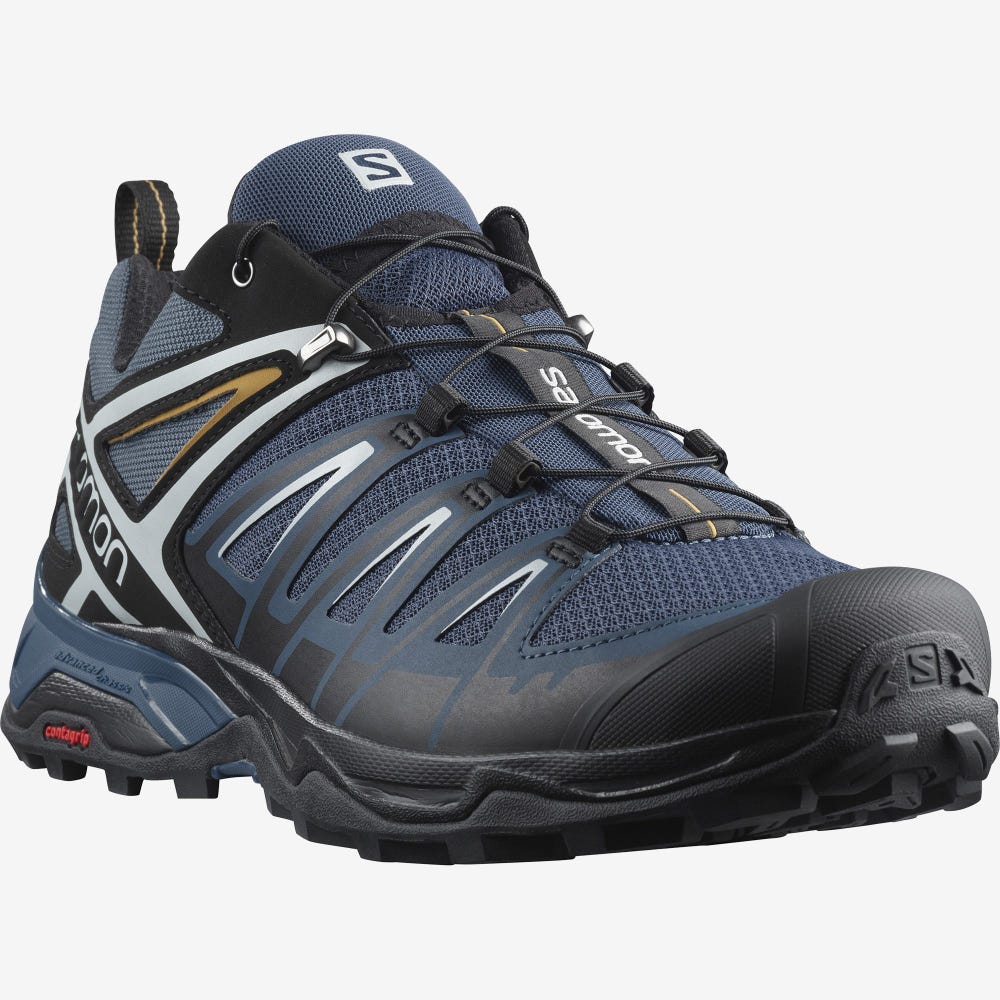 Men's Salomon X ULTRA 3 Hiking Shoes Navy/Black | SRIQ-89561