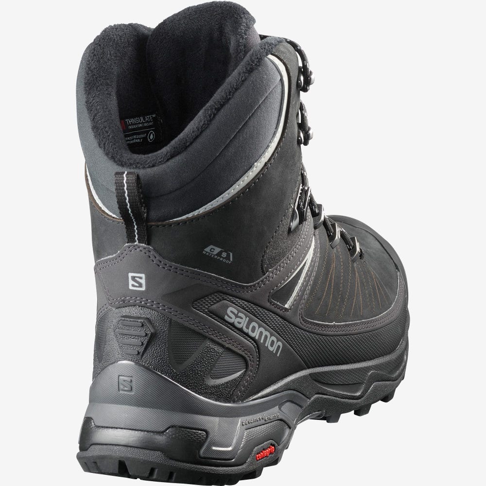 Men's Salomon X ULTRA WINTER CLIMASALOMON™ WATERPROOF 2 Winter Boots Black | FYOQ-90678