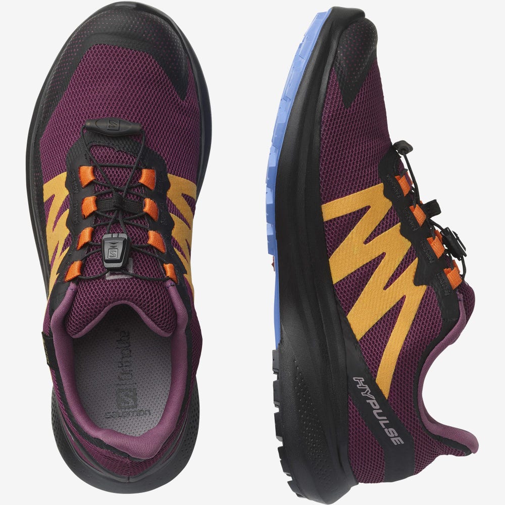 Women's Salomon HYPULSE GORE-TEX Trail Running Shoes Purple/Orange | XOKW-67930