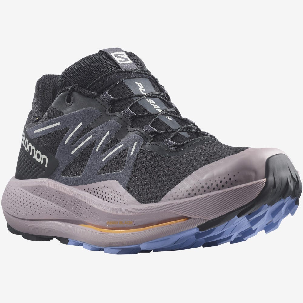 Women's Salomon PULSAR TRAIL GORE-TEX Trail Running Shoes Black | GASI-15862