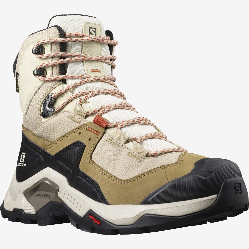 Women's Salomon QUEST ELEMENT GORE-TEX Hiking Boots Light Brown/Orange | WKIX-13920