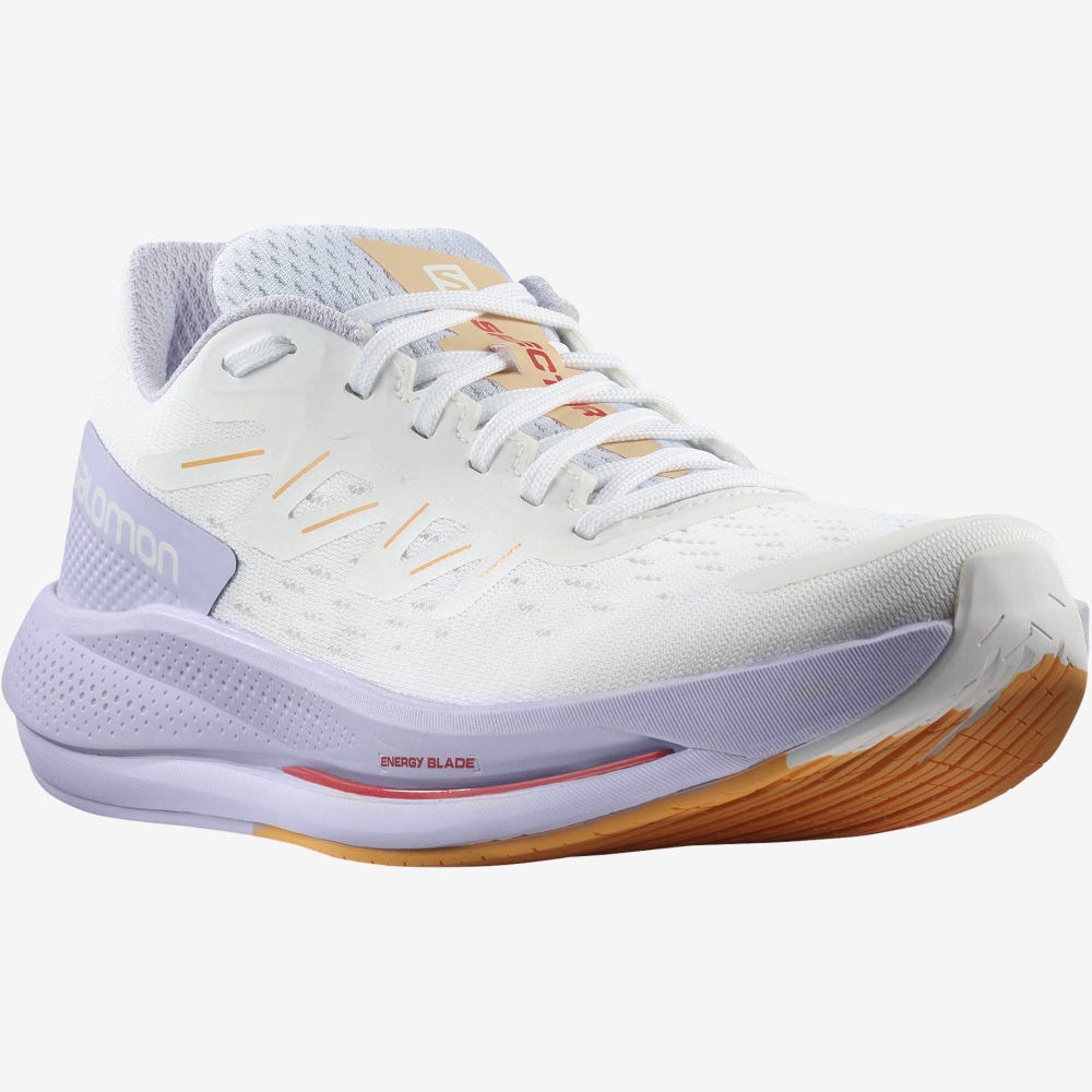 Women's Salomon SPECTUR Running Shoes White/Purple/Orange | OZVQ-82435