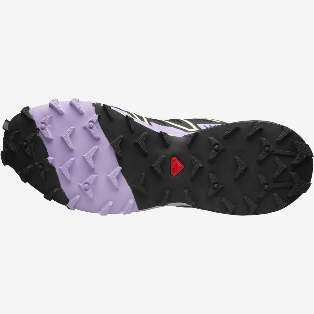 Women's Salomon SPEEDCROSS 3 Sneakers Black/Lavender/Green | MFHB-32091