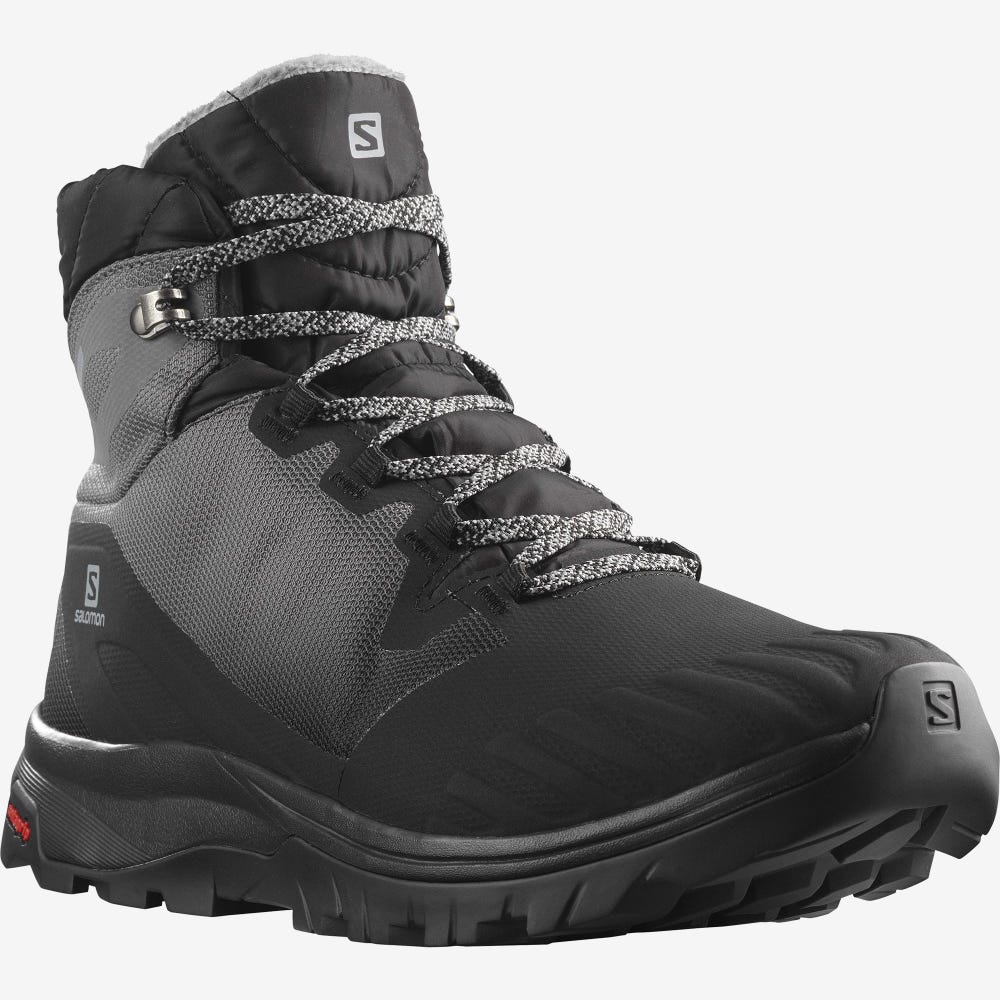 Women's Salomon VAYA BLAZE THINSULATE™ CLIMASALOMON™ WATERPROOF Winter Boots Black | KBIH-80276