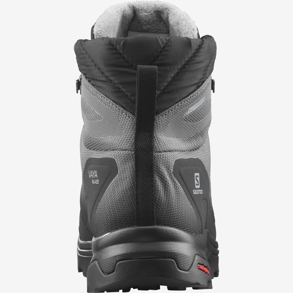 Women's Salomon VAYA BLAZE THINSULATE™ CLIMASALOMON™ WATERPROOF Winter Boots Black | KBIH-80276