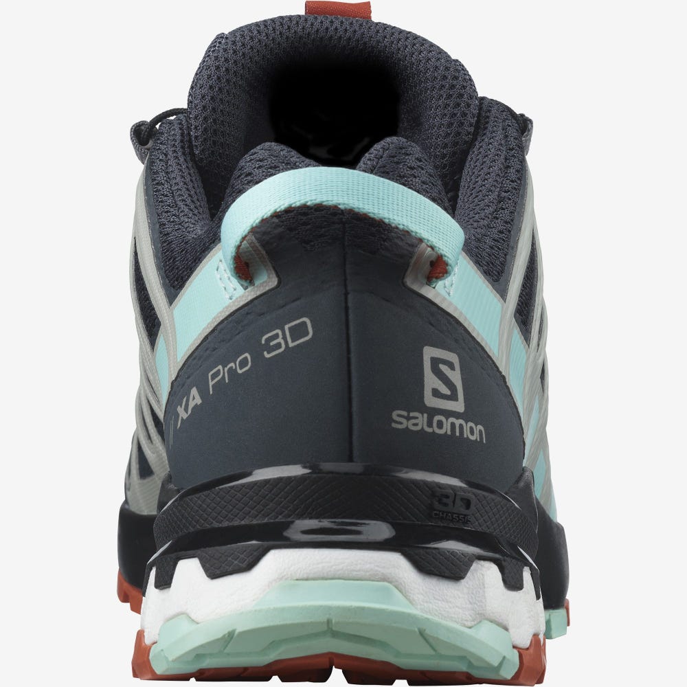 Women's Salomon XA PRO 3D v8 Hiking Shoes Grey/Orange | DAXB-49501