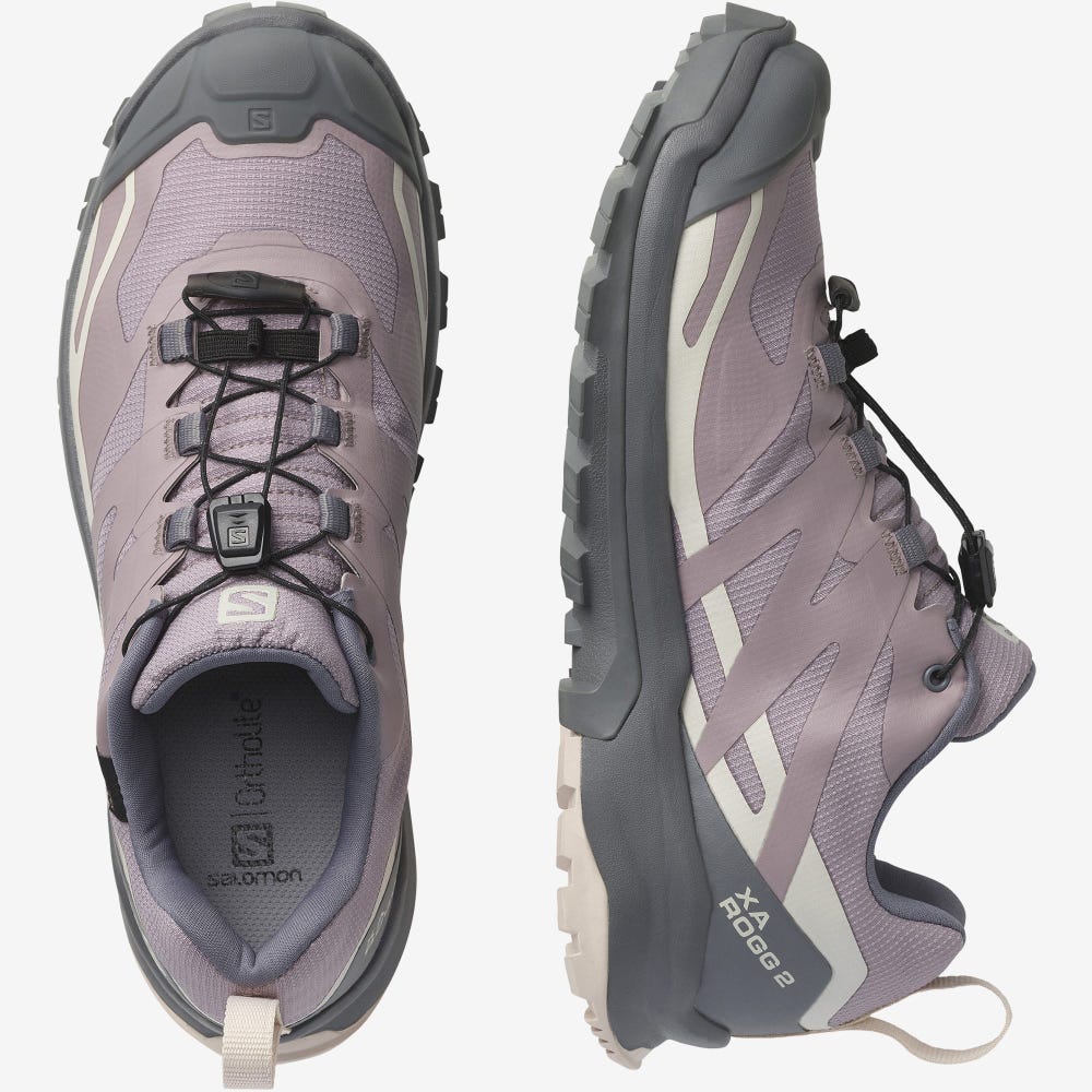 Women's Salomon XA ROGG 2 GORE-TEX Trail Running Shoes Grey | WQSE-92146