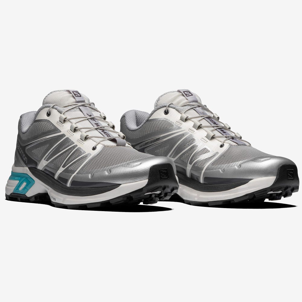 Women's Salomon XT-WINGS 2 ADVANCED Sneakers Grey/Silver Metal/Blue | BTCQ-45289