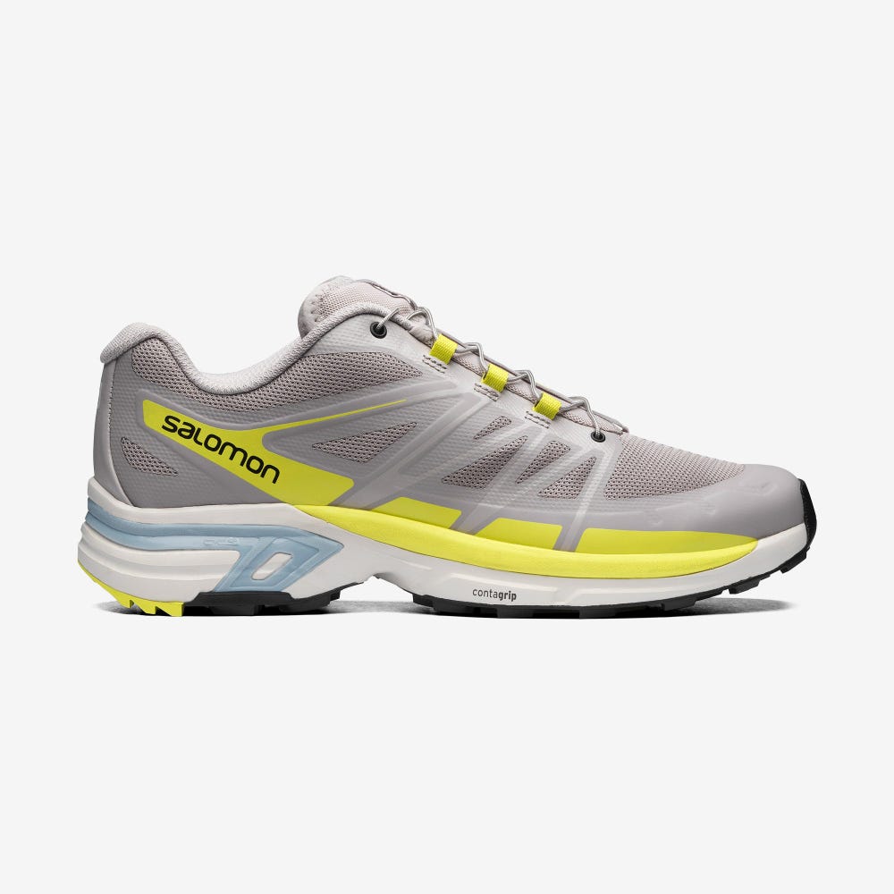 Women\'s Salomon XT-WINGS 2 Sneakers Grey/Yellow | SCNO-12940