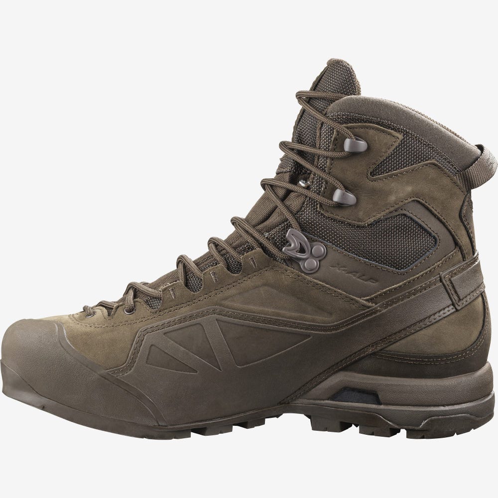 Women's Salomon X ALP GORE-TEX FORCES Tactical Boots Brown | QSCD-73168