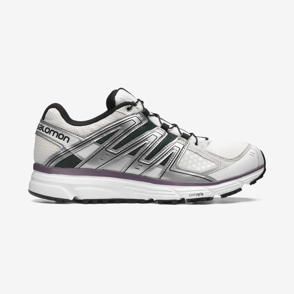 Women\'s Salomon X-MISSION 3 Sneakers White/Silver/Black | DKZN-69157