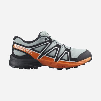 Kids' Salomon SPEEDCROSS Trail Running Shoes Green/Black/Orange | LMEF-29368