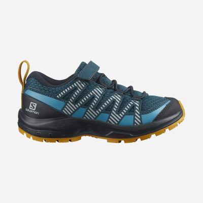 Kids' Salomon XA PRO V8 Trail Running Shoes Blue | GQET-43295