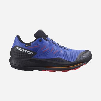 Men's Salomon PULSAR TRAIL GORE-TEX Trail Running Shoes Blue/Black/Red | YHTS-86510