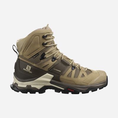 Men's Salomon QUEST 4 GORE-TEX Hiking Boots Brown | KDOZ-46159