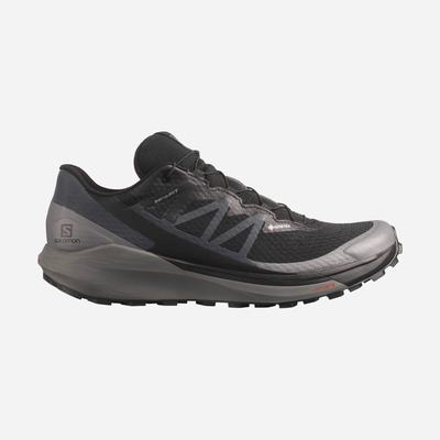 Men's Salomon SENSE RIDE 4 GORE-TEX INVISIBLE FIT Trail Running Shoes Black | VCRO-12560