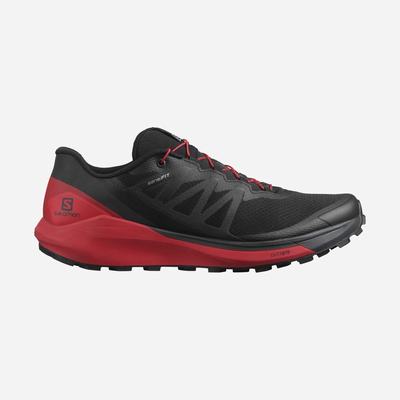 Men's Salomon SENSE RIDE 4 Trail Running Shoes Black | NLSK-85674