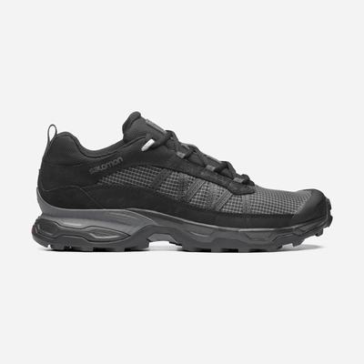 Men's Salomon SHELTER LOW LEATHER Sneakers Black | TIJF-21869