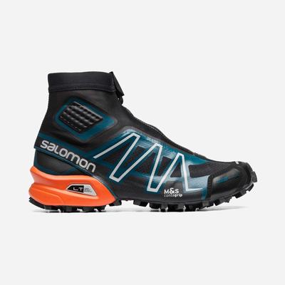 Men's Salomon SNOWCROSS ADVANCED Sneakers Black/Blue/Red Orange | HEYA-06492