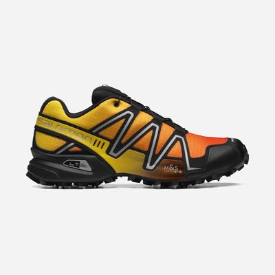 Men's Salomon SPEEDCROSS 3 GRADIENT Sneakers Pink/Lemon/Silver | XVFZ-14895