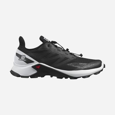 Men's Salomon SUPERCROSS BLAST Trail Running Shoes Black/White/Black | WTYA-53108