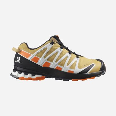 Men's Salomon XA PRO 3D v8 GORE-TEX Hiking Shoes Brown/Orange/White | PHMY-82567